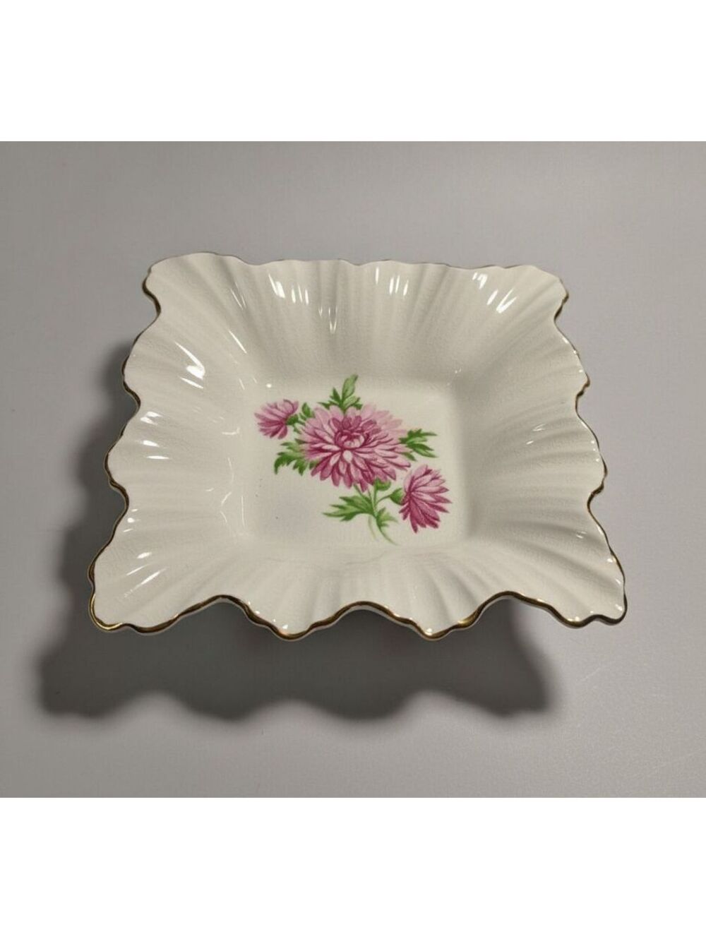 Vintage Royal Adderley Fine Bone China Chrysanthemum Pin/Trinket Dish 4.5"